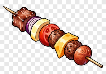 Delicious Kebab Skewer PNG
