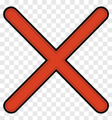 Red Cross With Black Outline PNG