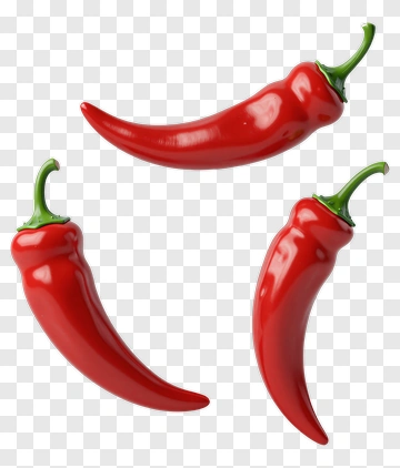 Three Red Chili Peppers PNG