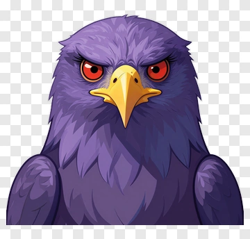 Purple Eagle With Red Eyes PNG