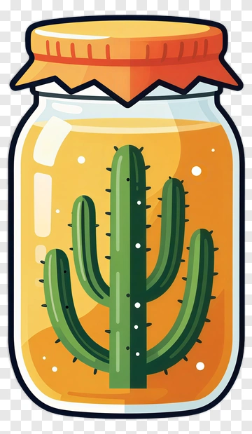 Cactus In A Jar PNG