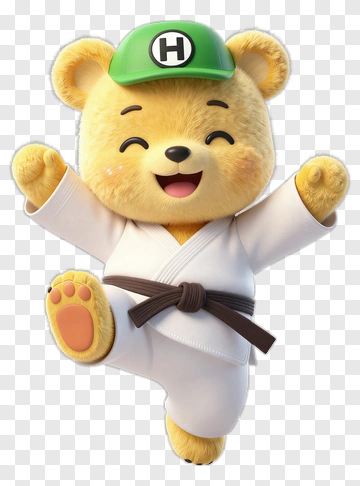 Bear Martial Artist In Karate Uniform PNG