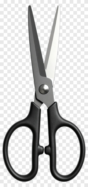 Black And Silver Scissors PNG