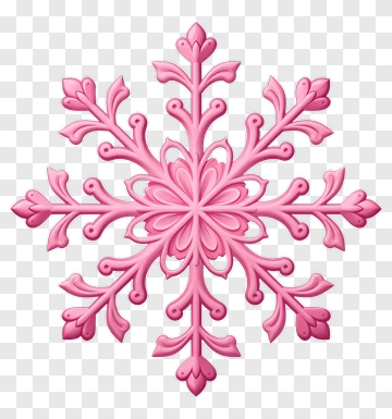 Pink Snowflake Design PNG