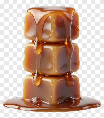 Stacked Caramel Sugar Cubes PNG