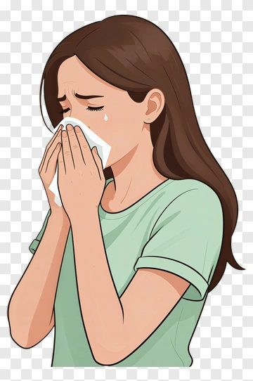 Woman Crying While Holding Tissue PNG