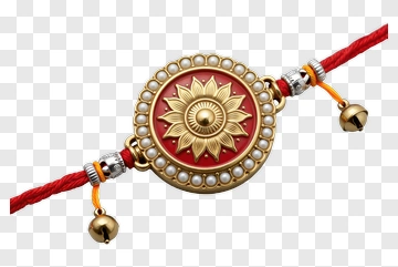 Traditional Rakhi With Solar Motif Design PNG