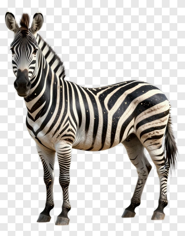 Zebra With Starry Pattern PNG