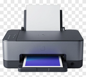 Modern Gray Inkjet Printer PNG