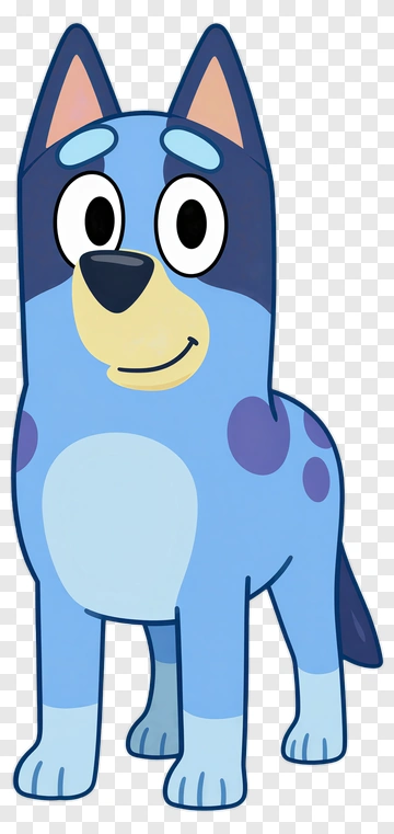 Bluey The Blue Dog Character PNG