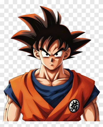 Goku In His Classic Battle Stance PNG