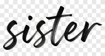 Sister Handwritten Text PNG