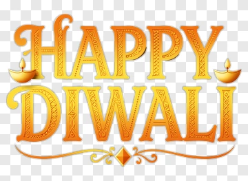 Happy Diwali 3D Text Design PNG