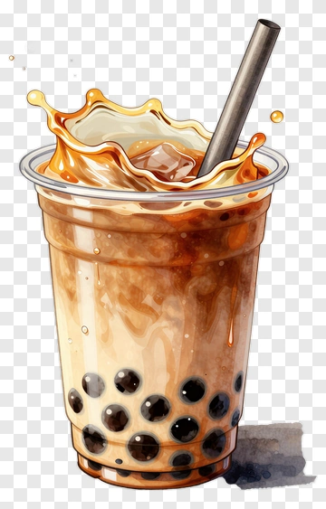 Bubble Tea With Splash PNG