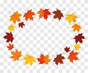 Autumn Leaves Border PNG