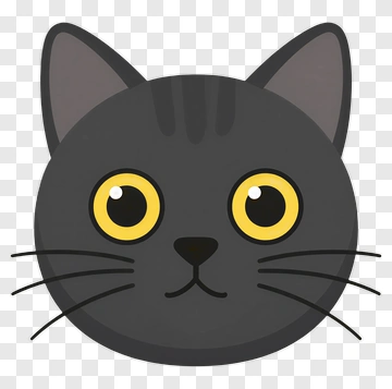 Black Cat Face PNG