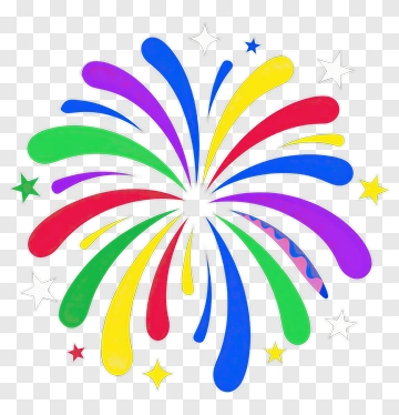 Colorful Firework Explosion PNG