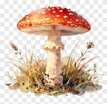Red Mushroom In Nature PNG