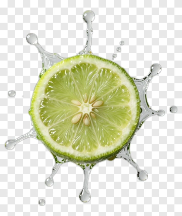 Sliced Lime With Water Droplets PNG