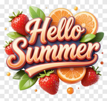 Hello Summer Greeting PNG