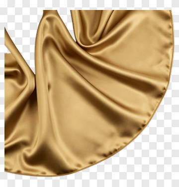 Golden Silk Fabric Drapery PNG