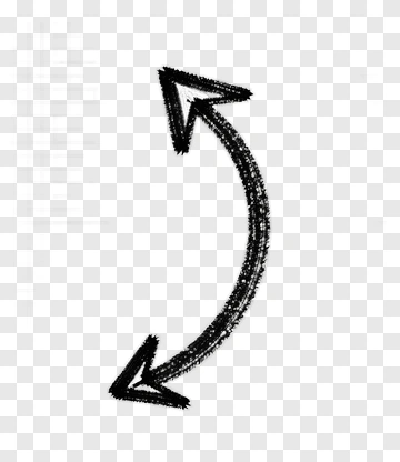 Hand-drawn Curved Arrow PNG