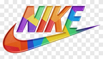 Nike Logo In Rainbow Colors PNG