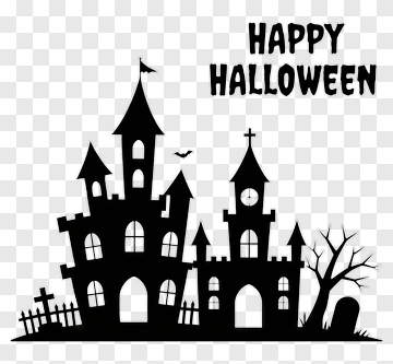 Happy Halloween Castle PNG