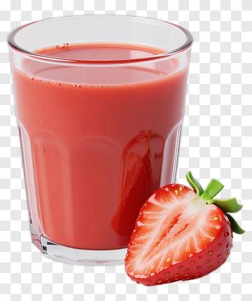 Strawberry Smoothie With Fresh Strawberry PNG