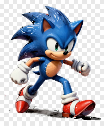 Sonic The Hedgehog In Action PNG