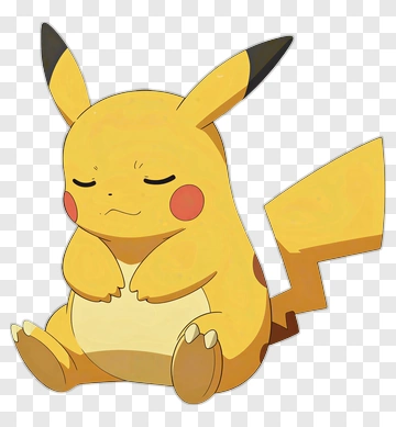 Pikachu Sitting With Closed Eyes PNG