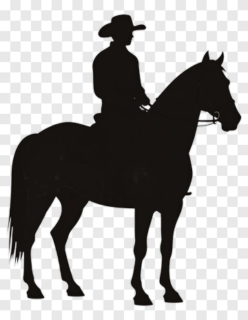 Cowboy Riding Horse PNG