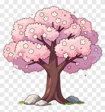 Cherry Blossom Tree In Full Bloom PNG