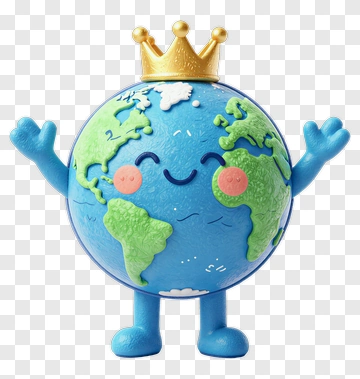 Earth With A Crown PNG
