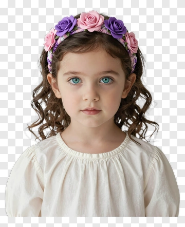 Girl With Flower Crown PNG