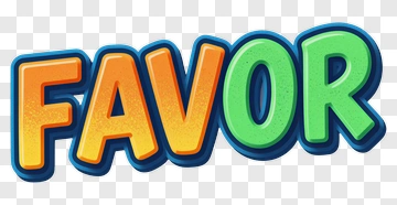 Favor Text Design PNG