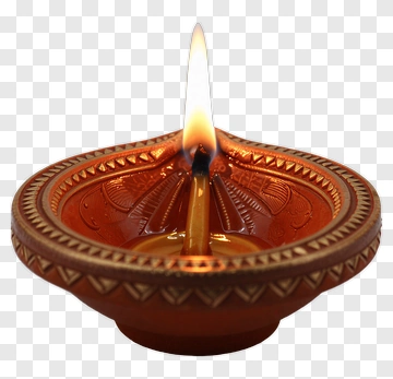 Diya With Flame PNG
