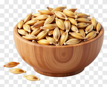 Caraway Seeds In Wooden Bowl PNG