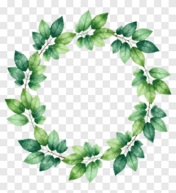 Green Leaf Wreath PNG
