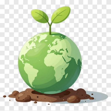 Green Earth With Sprout PNG