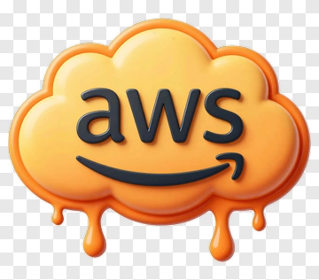 AWS Logo With Amazon Smile In Orange Cloud PNG