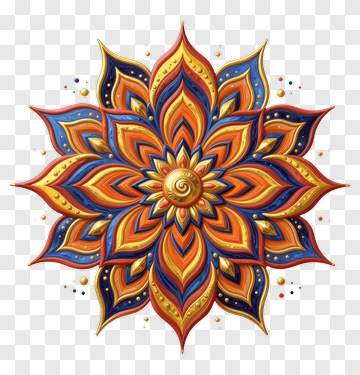 Vibrant Mandala Design PNG