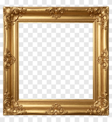 Gold Ornate Picture Frame PNG