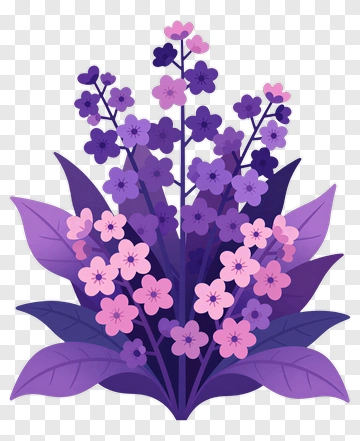 Purple And Pink Flower Bouquet PNG