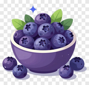 Blueberries In A Bowl PNG