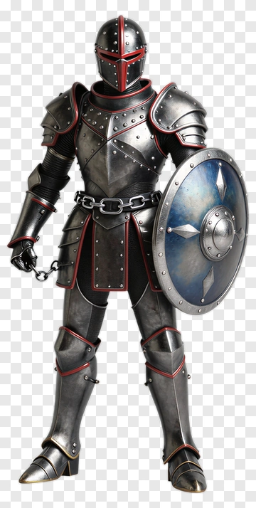 Knight In Armor With Shield PNG