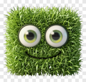 Grass Monster With Big Eyes PNG
