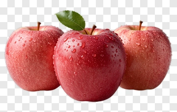 Fresh Red Apples With Leaf PNG