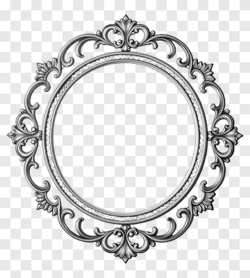 Silver Ornate Frame PNG