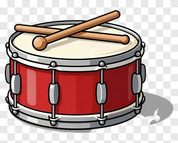 Red Drum With Drumsticks PNG